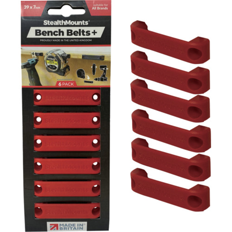 ステルスマウント ベンチベルト+(6個入り)レッド 1セット（ご注文単位1セット）【直送品】