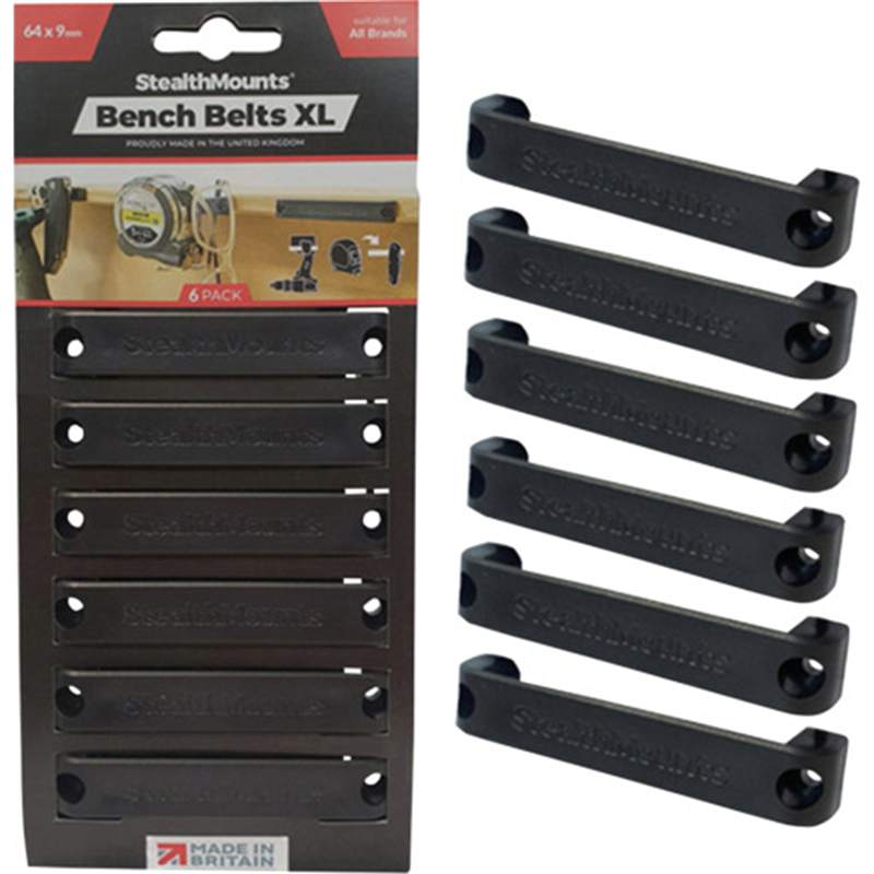ステルスマウント ベンチベルトXL(6個入り)ブラック 1セット（ご注文単位1セット）【直送品】