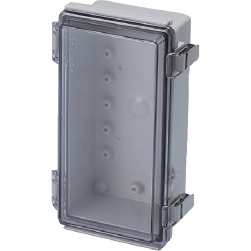 タカチ 防水・防塵ボックス 透明/ホワイトグレー 110×210×75 1台（ご注文単位1台）【直送品】