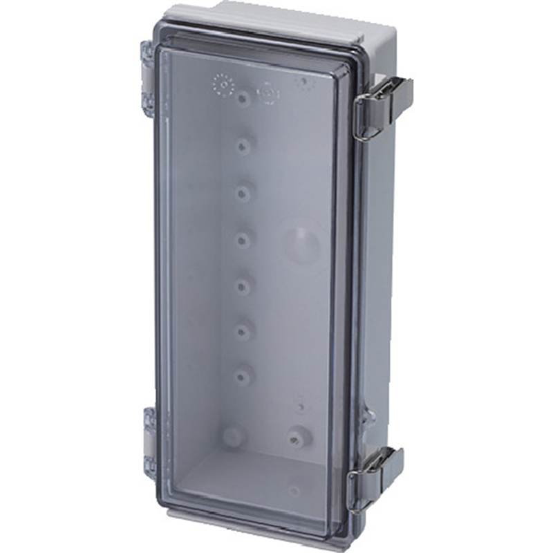 タカチ 防水・防塵ボックス 透明/ホワイトグレー 110×260×75 1台（ご注文単位1台）【直送品】