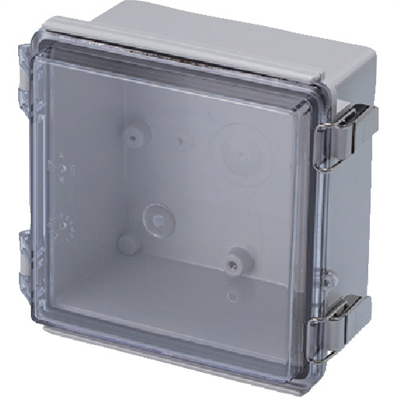 タカチ 防水・防塵ボックス 透明/ホワイトグレー 150×150×90 1台（ご注文単位1台）【直送品】