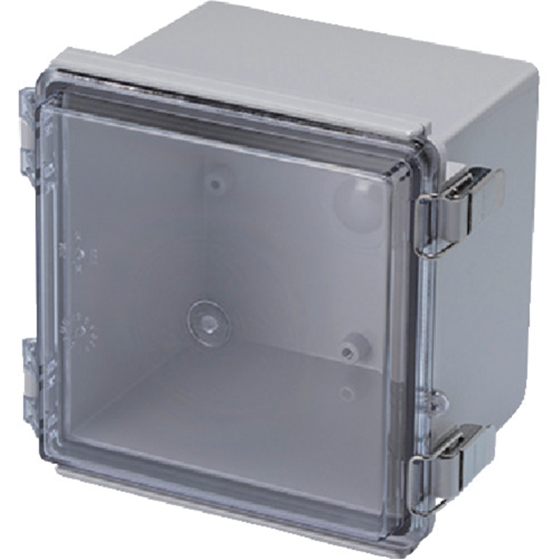 タカチ 防水・防塵ボックス 透明/ホワイトグレー 150×150×120.5 1台（ご注文単位1台）【直送品】