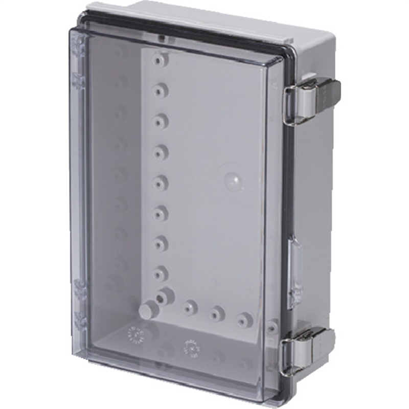 タカチ 防水・防塵ボックス 透明/ホワイトグレー 190×280×100.5 1台（ご注文単位1台）【直送品】