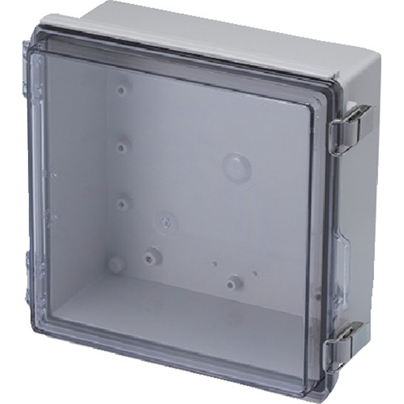 タカチ 防水・防塵ボックス 透明/ホワイトグレー 210×210×100 1台（ご注文単位1台）【直送品】