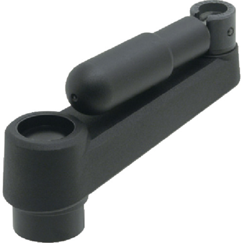 ELESA ボアードクランクハンドル(折り曲げ回転握り付き) 1個（ご注文単位1個）【直送品】