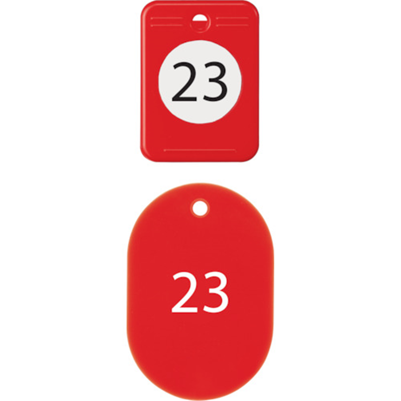 OP クロークチケット 21~40番 赤 (20組入) 1箱（ご注文単位1箱）【直送品】