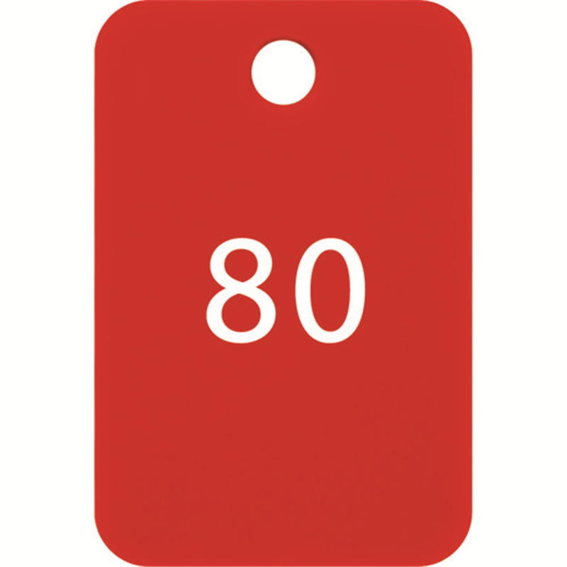 OP 番号札 四角 大 番号入り76~100 赤 (25枚入) 1箱（ご注文単位1箱）【直送品】