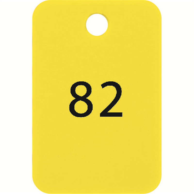 OP 番号札 四角 大 番号入り76~100 黄 (25枚入) 1箱（ご注文単位1箱）【直送品】