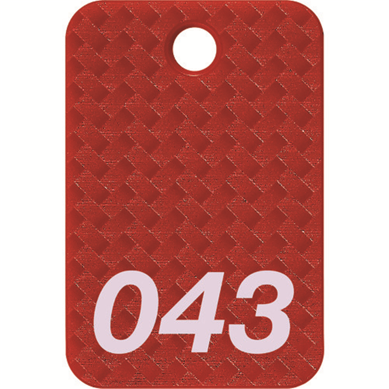 OP 番号札 四角 大 番号入り26~50 赤 (25枚入) 1箱（ご注文単位1箱）【直送品】