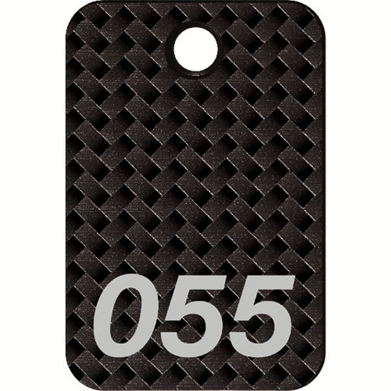 OP 番号札 四角 大 番号入り51~75 黒 (25枚入) 1箱（ご注文単位1箱）【直送品】