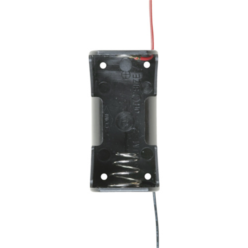 タカチ リード線付電池ホルダー 単2×1 1個（ご注文単位1個）【直送品】