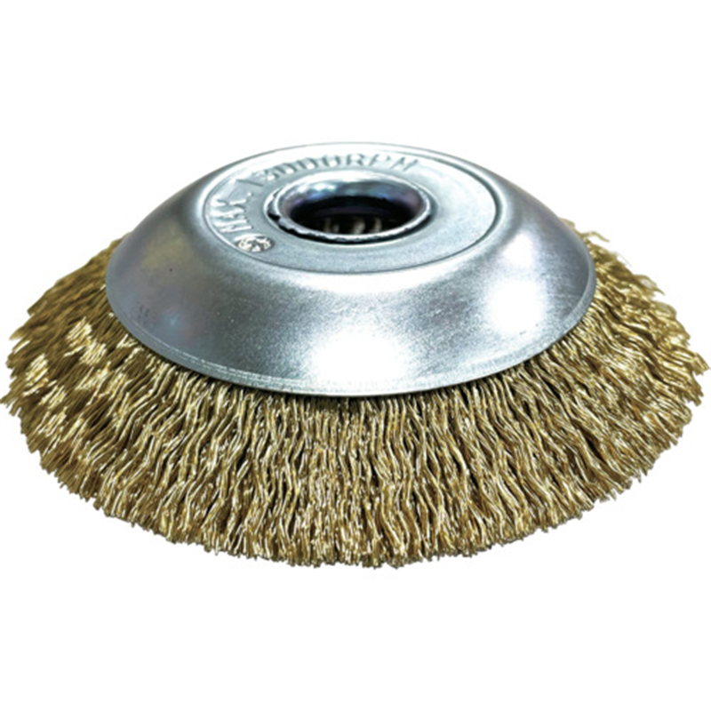 高島産業 ベベル型ブラシ 真鍮メッキ鋼線 1個（ご注文単位1個）【直送品】