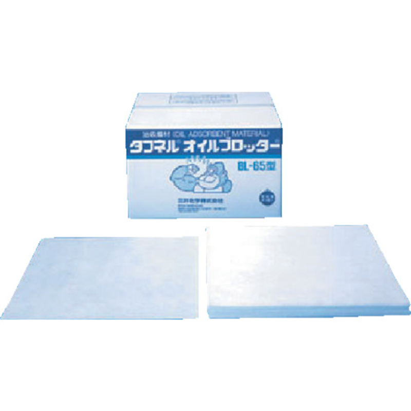 エム・エーライフ 油吸着材 タフネルオイルブロッター マット状 650x650mm 厚さ4mm (100枚入) 1箱（ご注文単位1箱）【直送品】