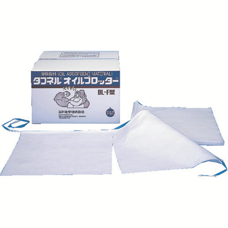 エム・エーライフ 油吸着材 タフネルオイルブロッター 万国旗状 (80枚入) 1箱（ご注文単位1箱）【直送品】