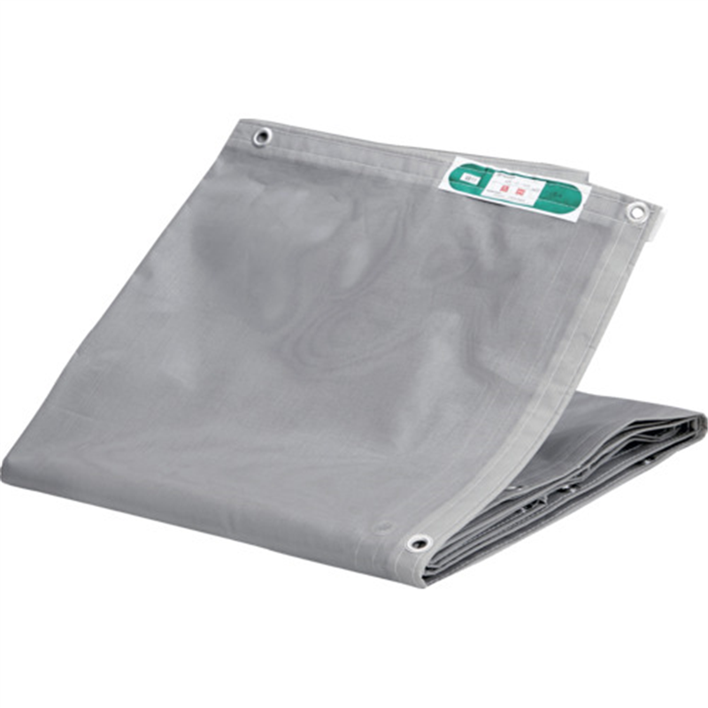 TRUSCO 防炎2類 防炎メッシュシートエコノミー 1.8mX3.6m グレー 1枚（ご注文単位1枚）【直送品】