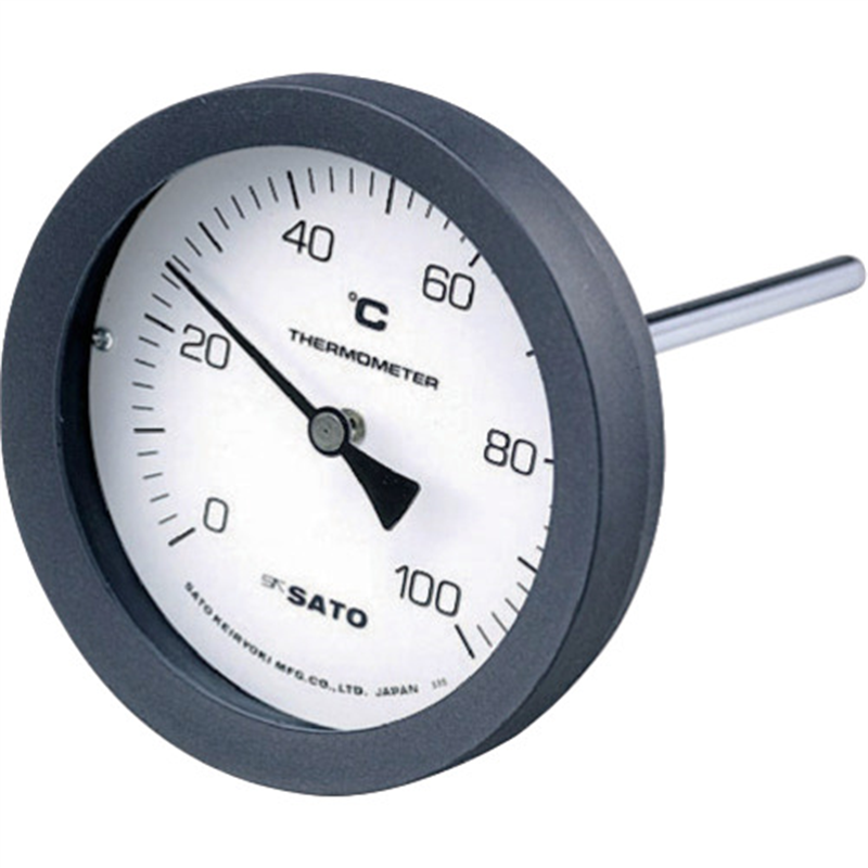 佐藤 バイメタル式温度計 BM-T-100P 0~100℃ 150L (2080-16) 1個（ご注文単位1個）【直送品】