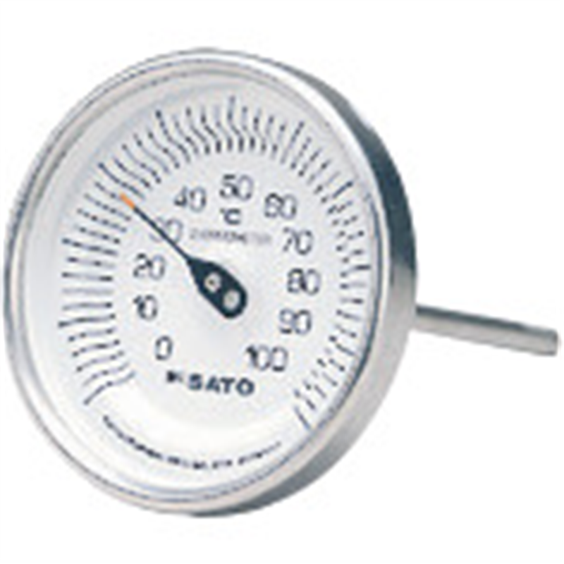佐藤 バイメタル式温度計BM-T-90S 0~150℃ 50L(2010-50) 1個（ご注文単位1個）【直送品】