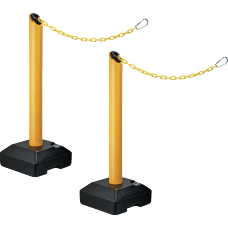 Reelex プラチェーン内蔵ポールバリネオ2 2本セット イエロー 1セット（ご注文単位1セット）【直送品】