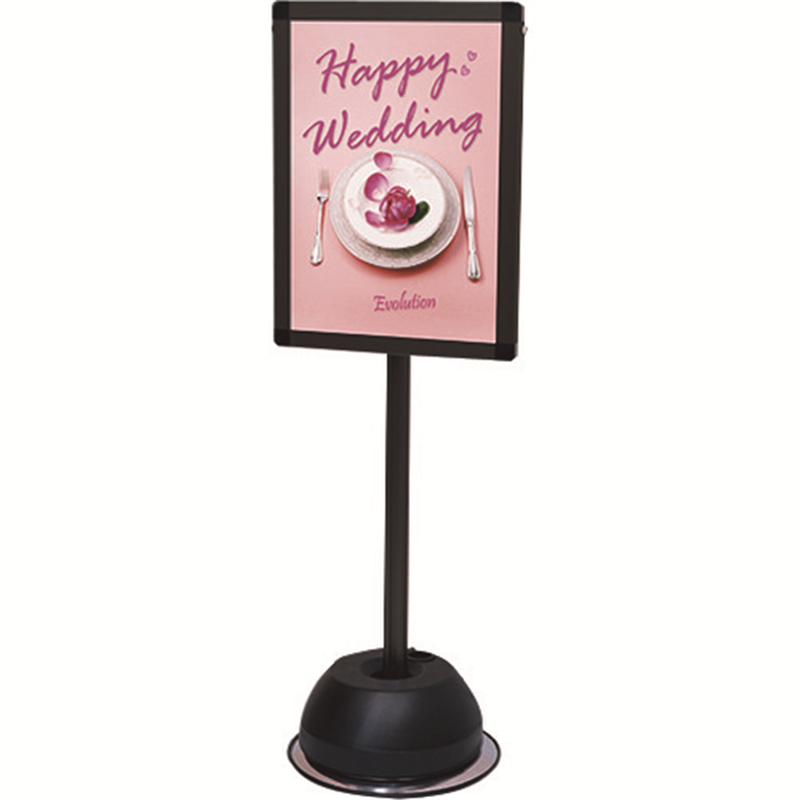 TOKISEI 屋外ポールサインスタンド A3片面ブラック 1台（ご注文単位1台）【直送品】