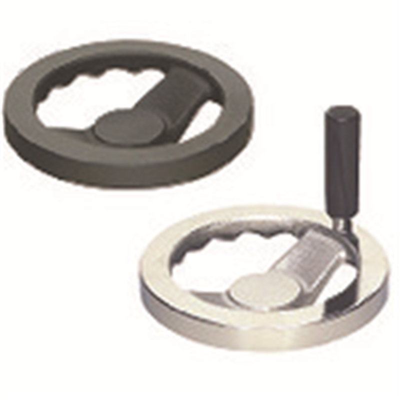 イマオ ハンドル 角リム型ハンドル車(加工付) ハンドル径100mm 1個（ご注文単位1個）【直送品】