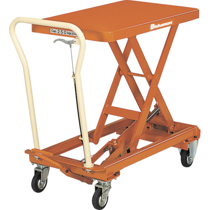 Bishamon ハンドリフター リフターBX(手動式)(足踏みペダル式) 均等荷重250kg テーブル寸法813×500mm 1台（ご注文単位1台）【直送品】