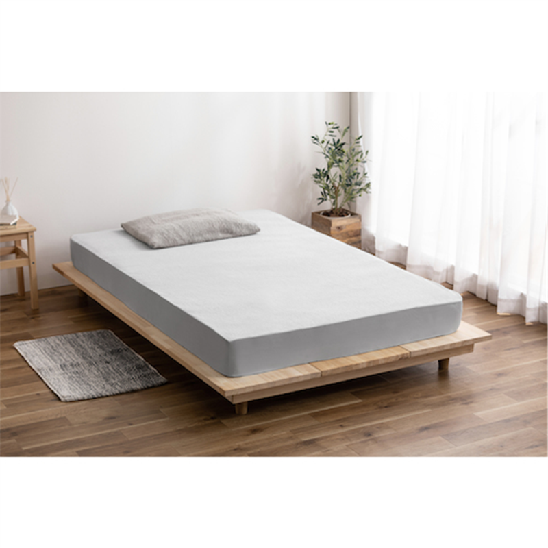 IRIS 103499 透湿防水ボックスシーツ シングル ライトグレー 1枚（ご注文単位1枚）【直送品】