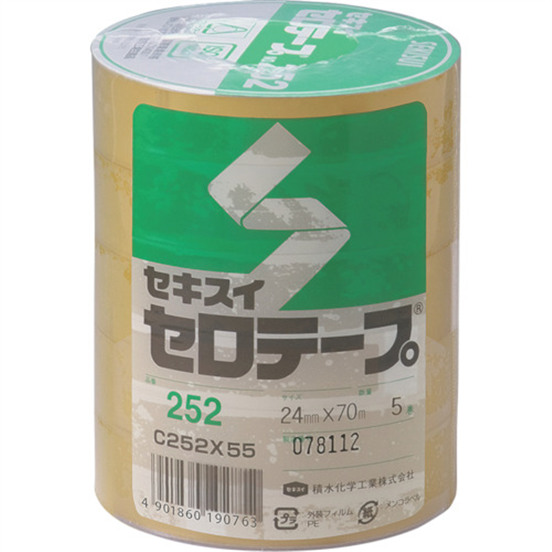 積水 セロテープ#252 24X70 1巻（ご注文単位5巻）【直送品】