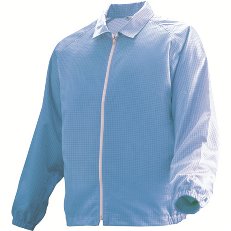 ミドリ安全 ブルゾン クリーンウェア ブルー 4L 1着（ご注文単位1着）【直送品】