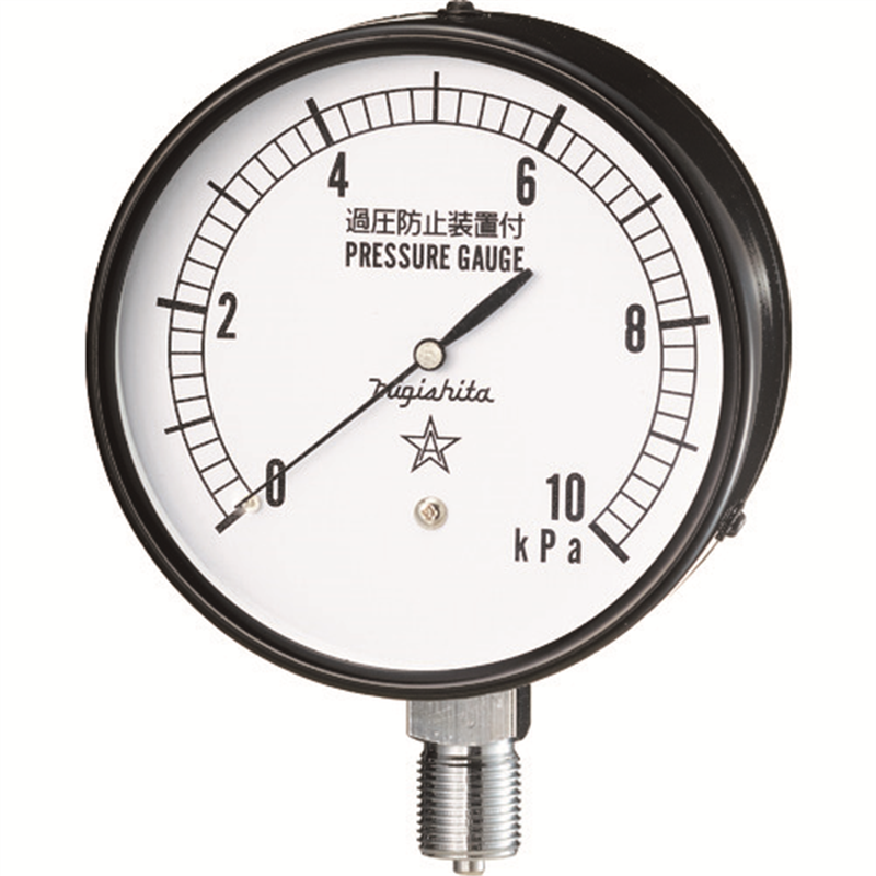 右下 微圧計 圧力レンジ0~5kPa 接続部サイズG3/8B 1個（ご注文単位1個）【直送品】