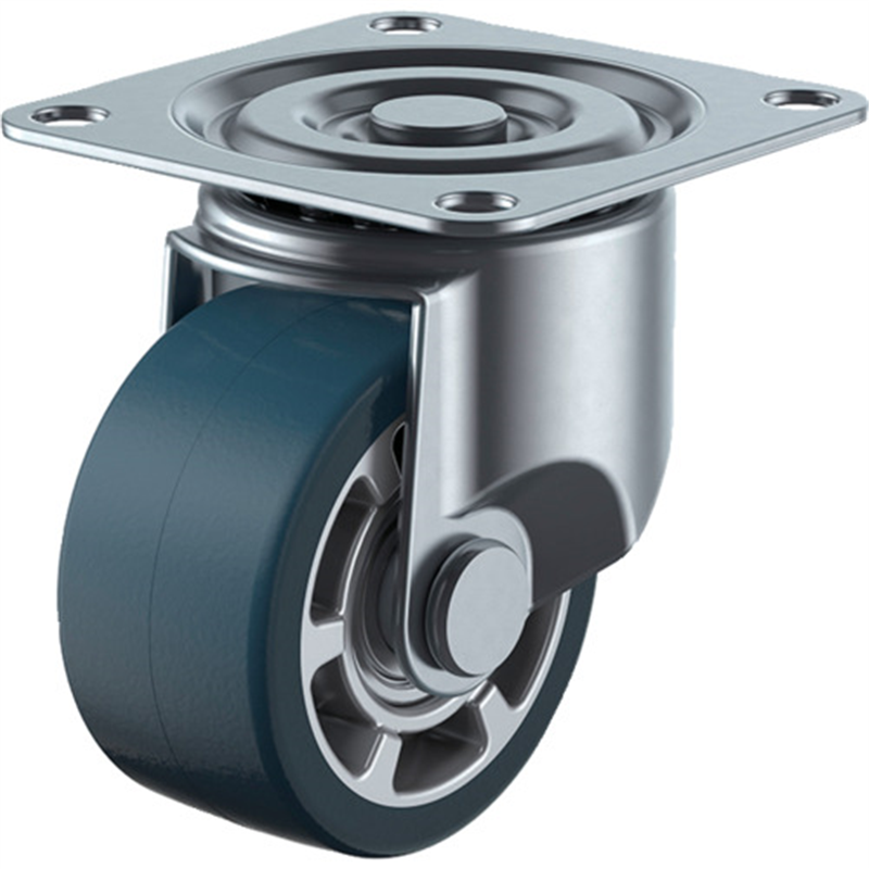 ユーエイ プレート式 自在 低床キャスター ウレタン 車輪径65mm  Hタイプ CAL-HG型 取付寸法71×71 1個（ご注文単位1個）【直送品】