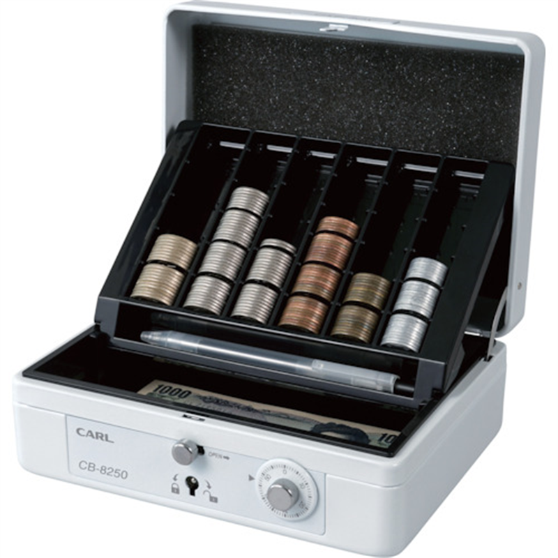 カール 手提げ金庫 キャッシュボックス ホワイト A6サイズ 1台（ご注文単位1台）【直送品】