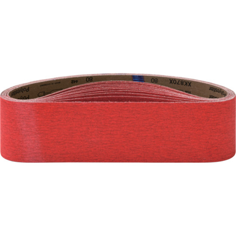 NRS 研磨ベルト セラックベルト 赤 100×915 #80 1本(ご注文単位10本)【直送品】