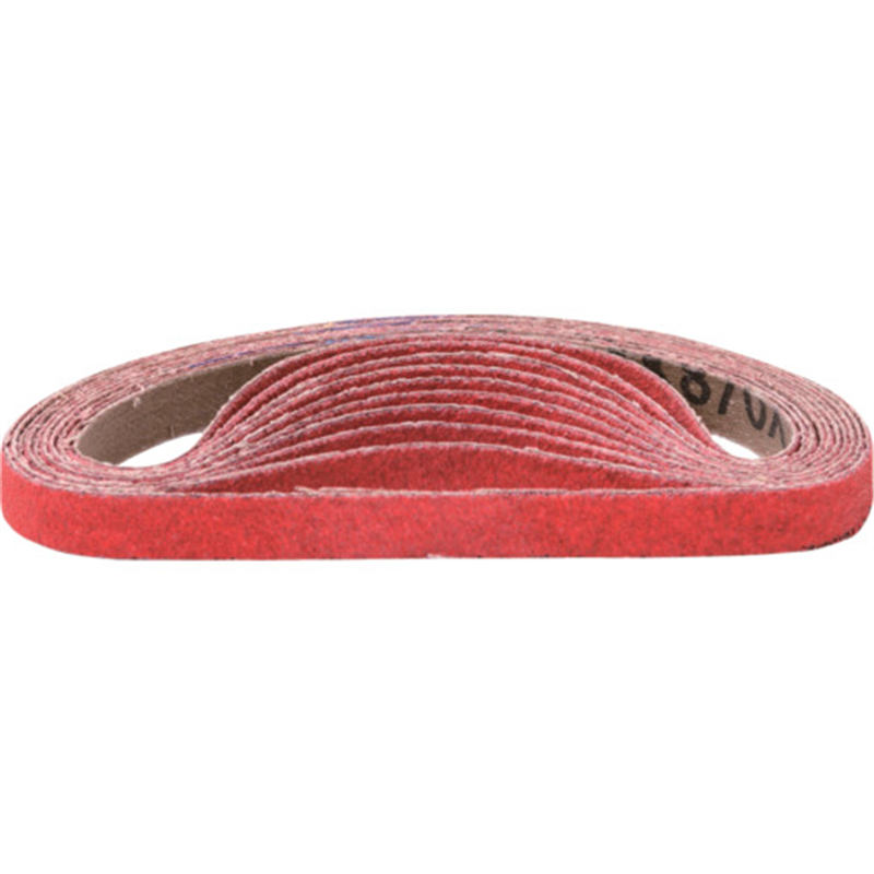 NRS 研磨ベルト セラックベルト 赤 10×330 #120 1本(ご注文単位20本)【直送品】