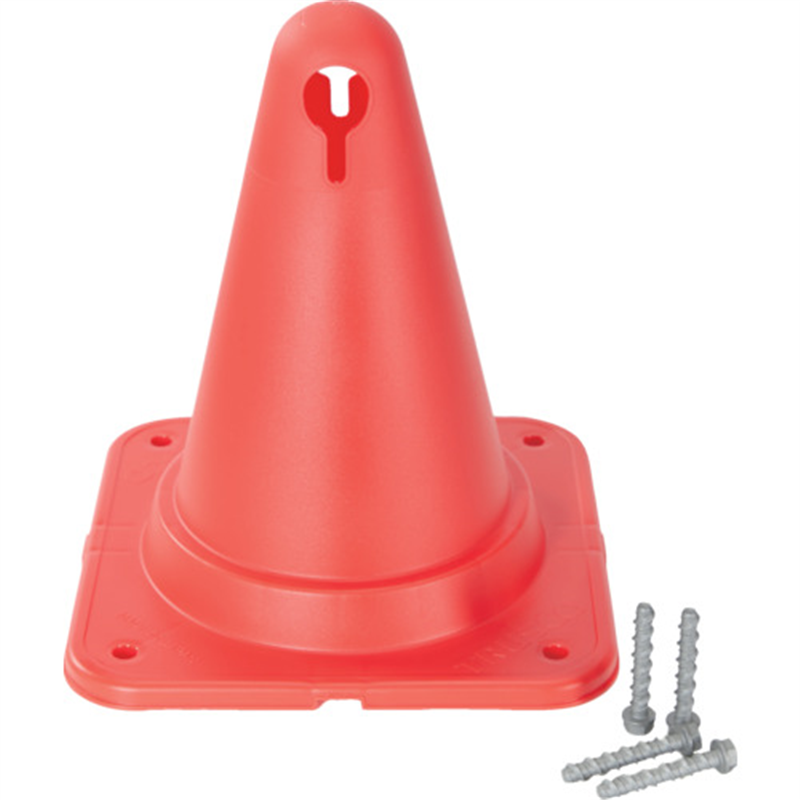 TRUSCO アンカー付きちびっコーン 270×300mm レッド 1セット（ご注文単位1セット）【直送品】