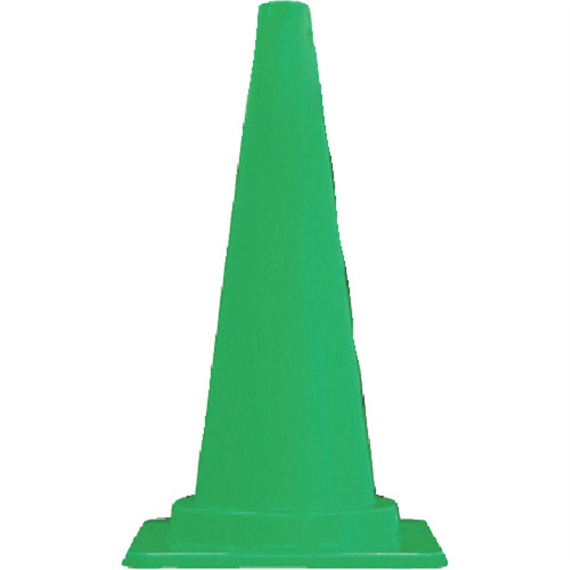 安全興業 安全コーン カットコーン 緑 1本（ご注文単位1本）【直送品】