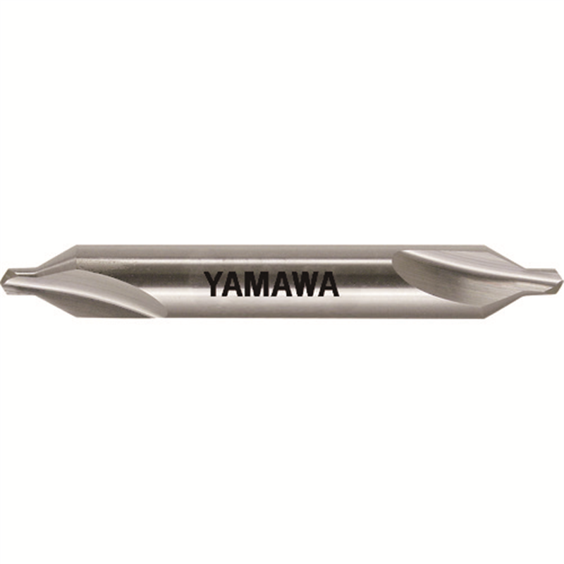 ヤマワ 弱ねじれ溝A形60° 超硬センタ穴ドリル C-CD-S 3X60°X8 1本（ご注文単位1本）【直送品】