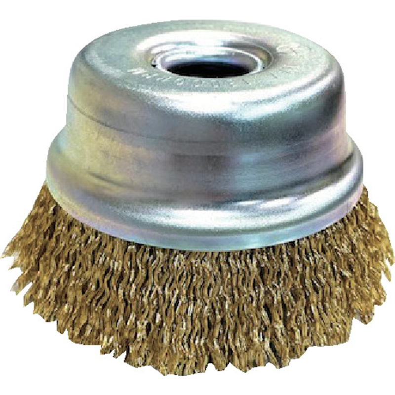 高島産業 カップブラシ エアー工具用 カップ型 75x16穴x25x68 真鍮メッキ鋼線0.25 1個（ご注文単位1個）【直送品】