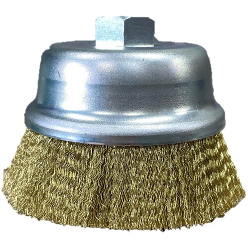 高島産業 カップブラシ 電動工具用 カップ型 75xM10x25x68 真鍮-0.15 1個（ご注文単位1個）【直送品】