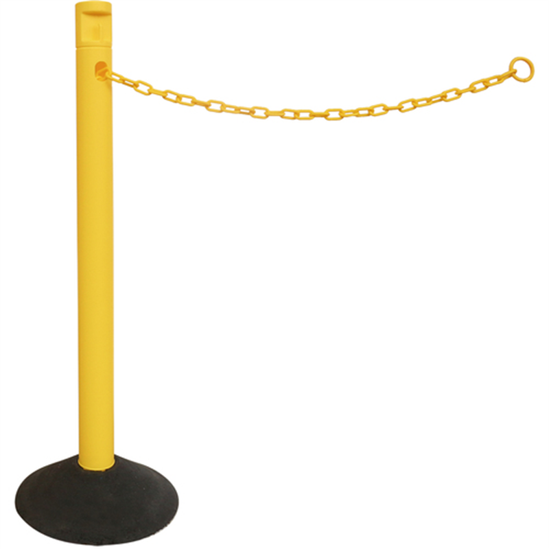 CAR-BOY チェーンスタンド カラープラポール 2.5Mチェーン入りポールセット イエロー 1本（ご注文単位1本）【直送品】