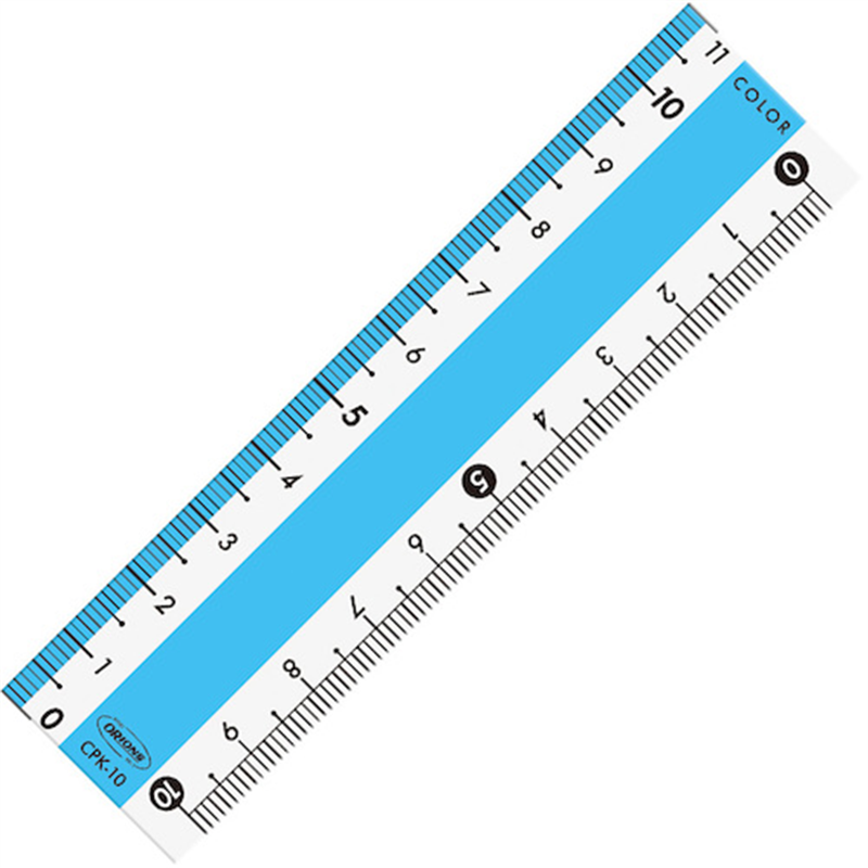 共栄プラスチック カラー直線定規 10cm ブルー 1本（ご注文単位1本）【直送品】