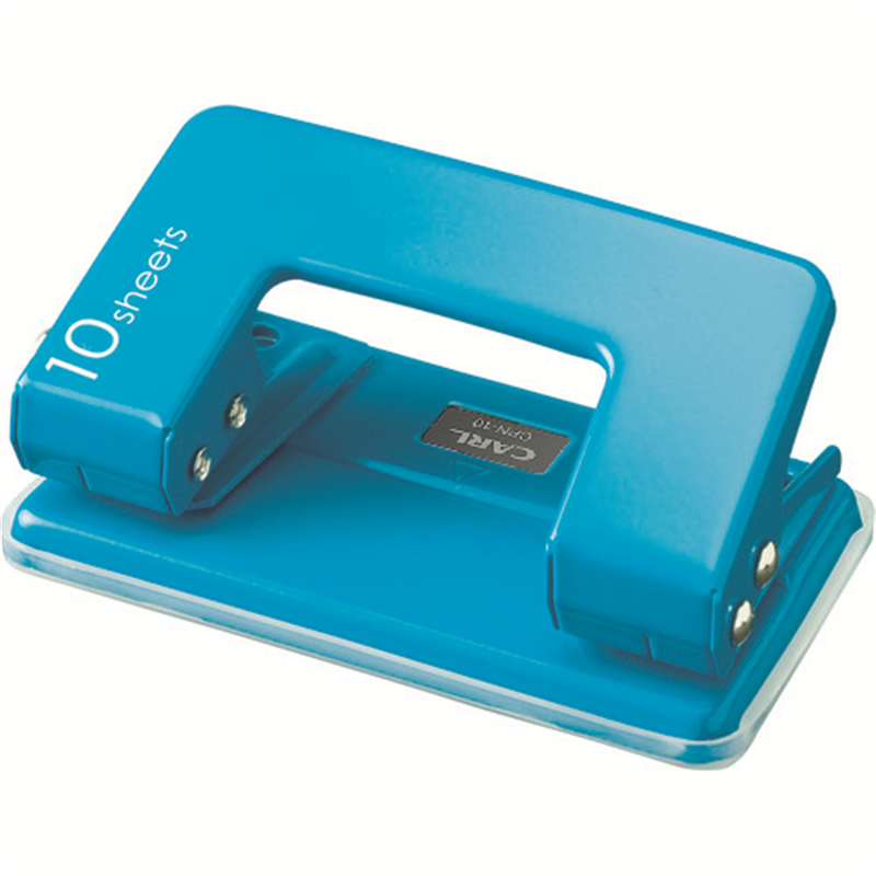 カール 2穴パンチ CPN-10-B ブルー 穿孔枚数10枚 1個（ご注文単位1個）【直送品】