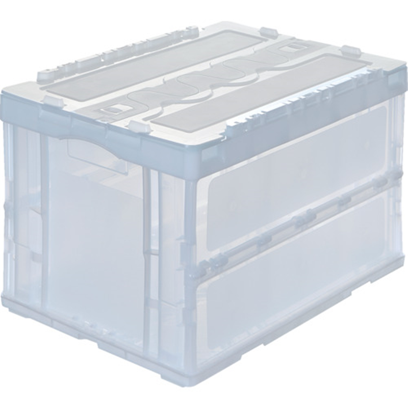 TRUSCO オリコン 折りたたみコンテナ50L スライドロックフタ付 透明 1個（ご注文単位1個）【直送品】
