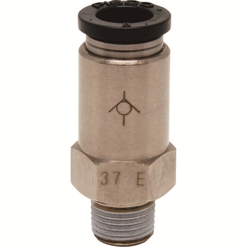 PISCO チェックバルブ ストレート オネジ側出力チューブ8ネジR1/8 1個（ご注文単位1個）【直送品】