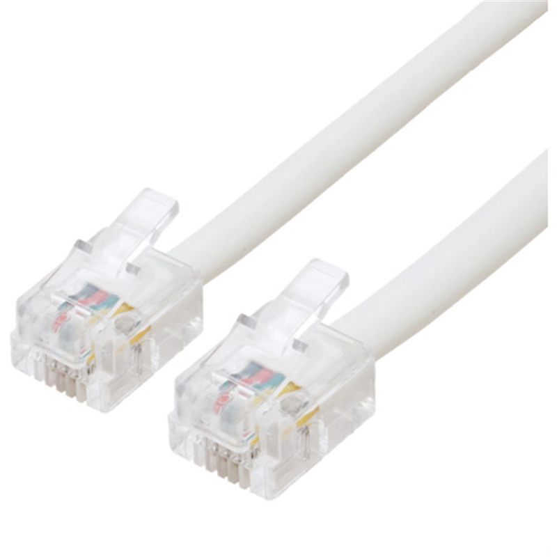 MCO 電話機コード 6極4芯 20m 白 1パック（ご注文単位1パック）【直送品】