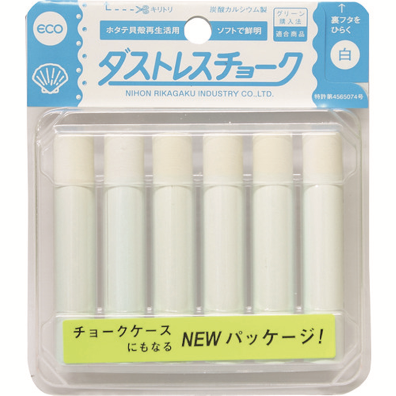 ダストレス チョーク6本入 白 1箱（ご注文単位1箱）【直送品】