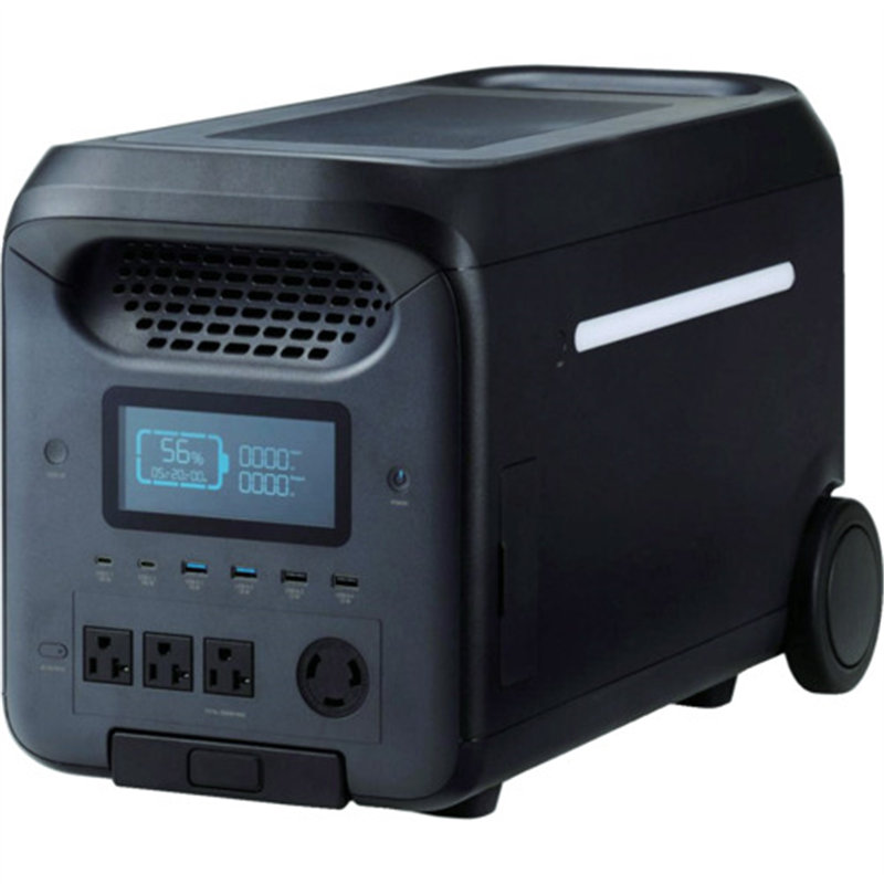 ELECOM ポータブル電源 2560Wh AC定格出力2500W AC×4 ブラック 1台（ご注文単位1台）【直送品】