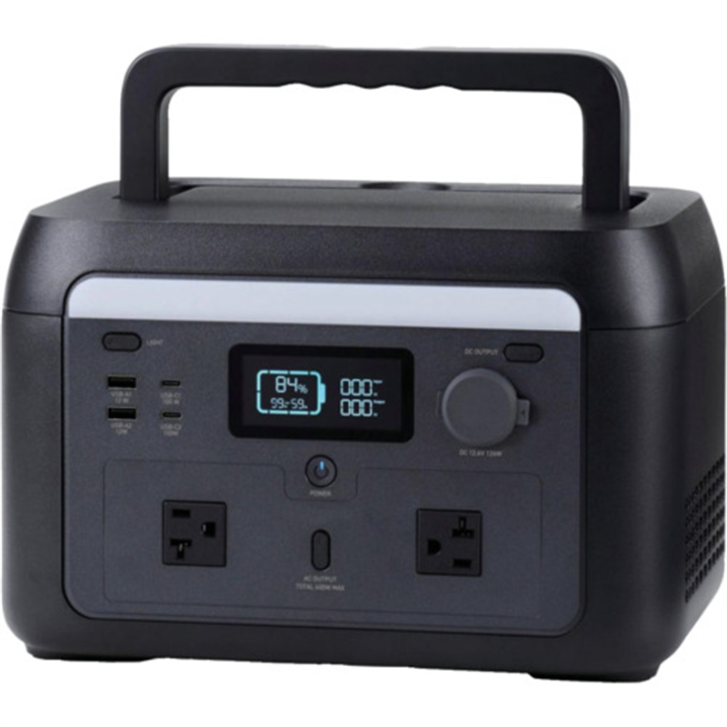 ELECOM ポータブル電源 512Wh AC定格出力600W AC×2 ブラック 1台（ご注文単位1台）【直送品】