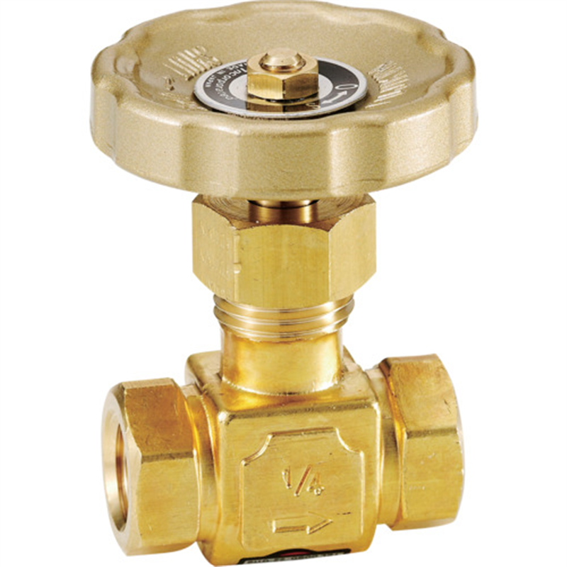 Fujikin 黄銅製ニードルバルブ1/8B 1個（ご注文単位1個）【直送品】