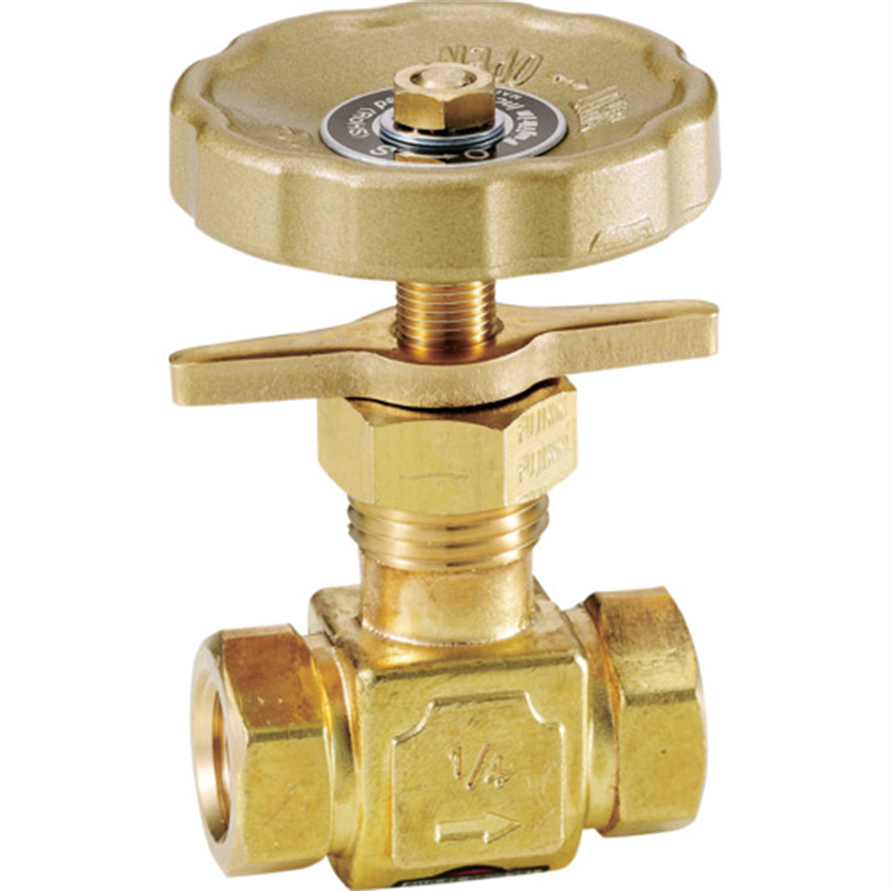 Fujikin 黄銅製ニードルバルブ3/8B プロペラナット付き 1個（ご注文単位1個）【直送品】