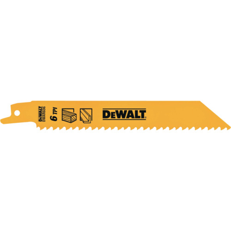 DEWALT レシプロソーブレード・セーバーソーブレード・レシプロソー替刃・セーバーソー替刃 セーバーソーブレード6山x150mm(5枚) 1パック（ご注文単位1パック）【直送品】